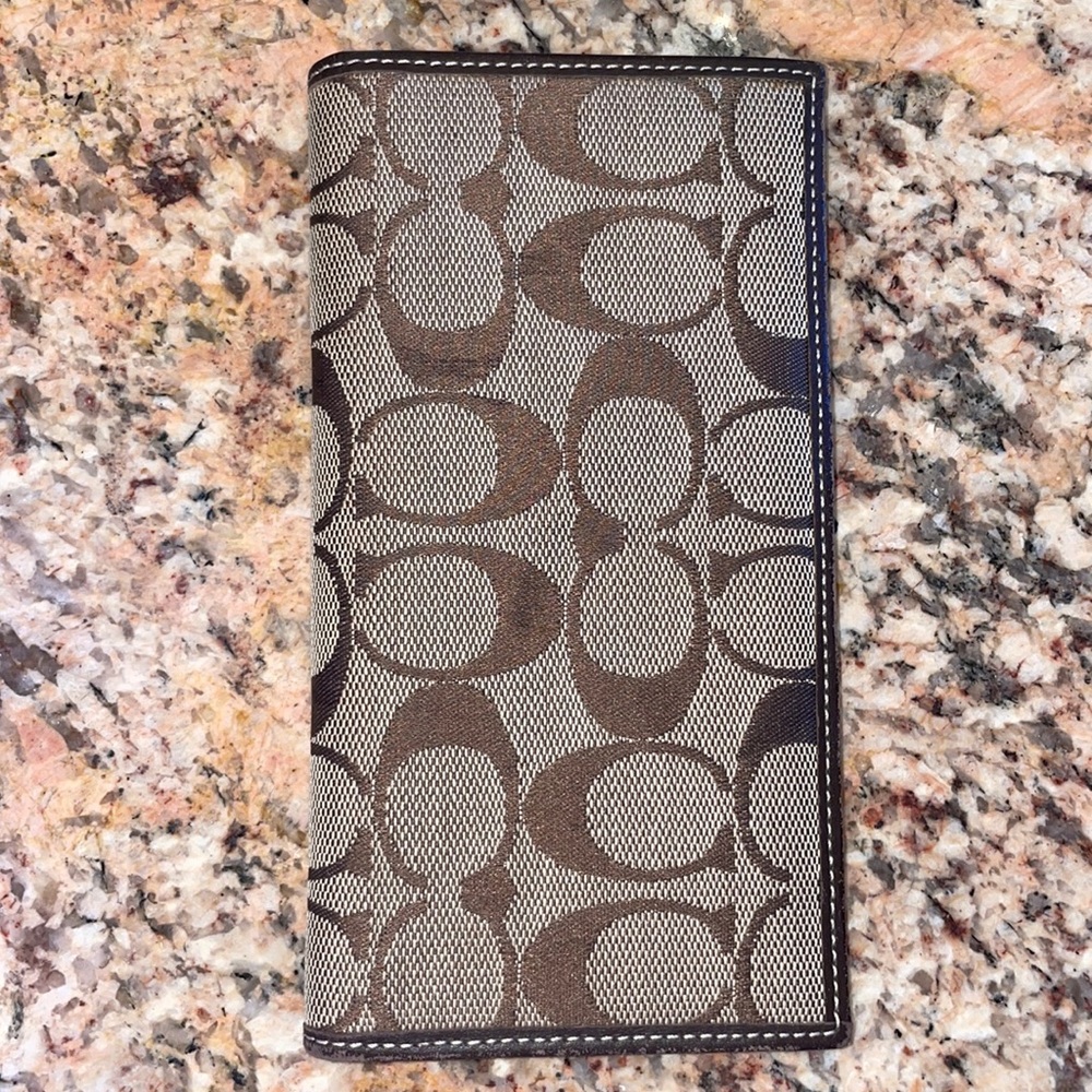 Coach Check Book Case